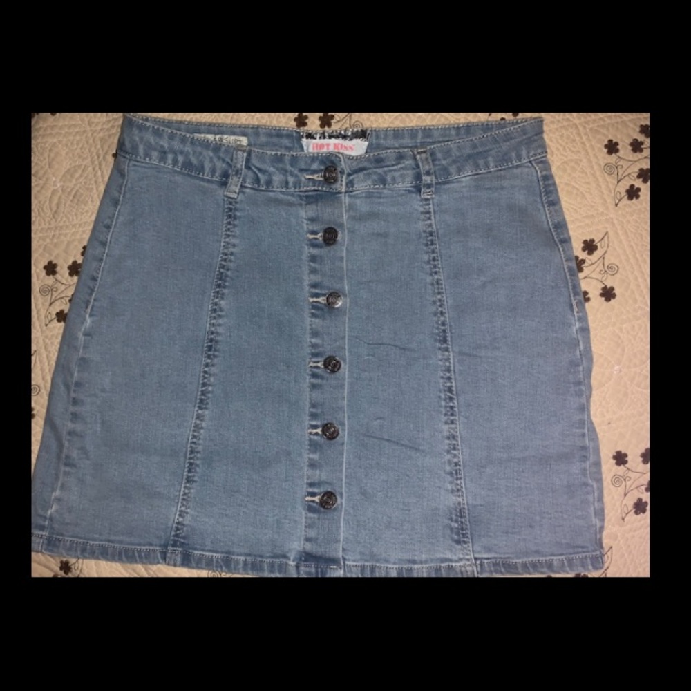 Light denim skirt